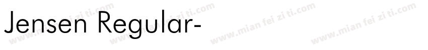 Jensen Regular字体转换